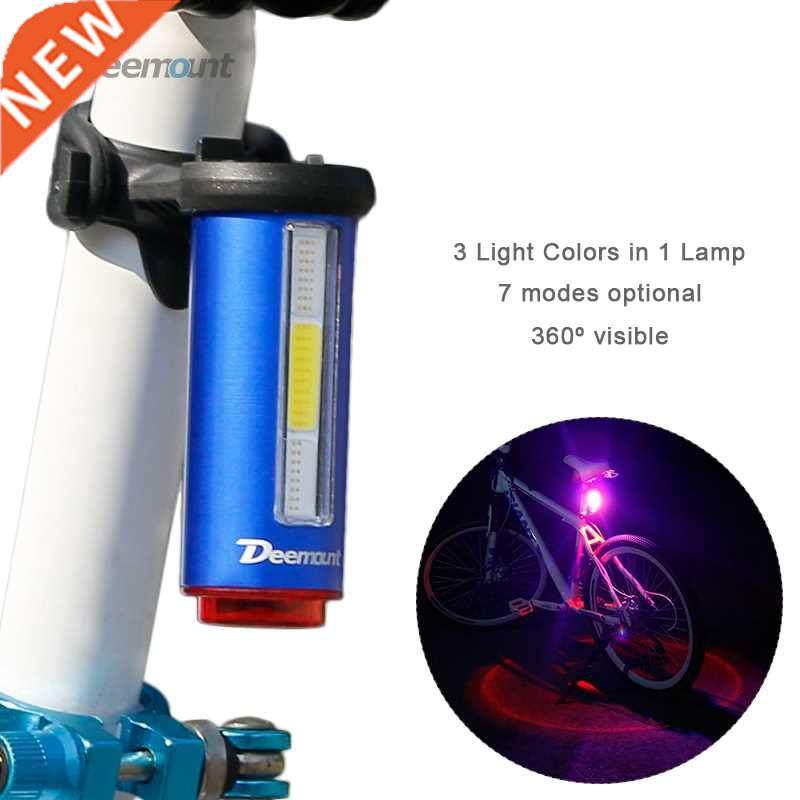 Deemount Hot New Bicycle Tail Light  Colors in 1 Lamp LED C图片