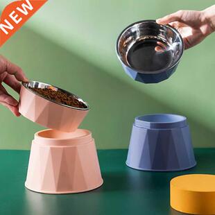 Stainless Steel Dog  Feeder Bowls Pet Feeding Food Water