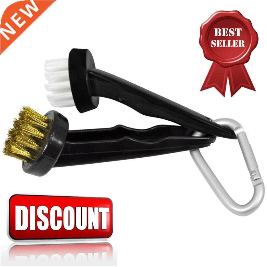 Golf Brush Cleaner Tools Black Hook to Bag Belt Club Cleani