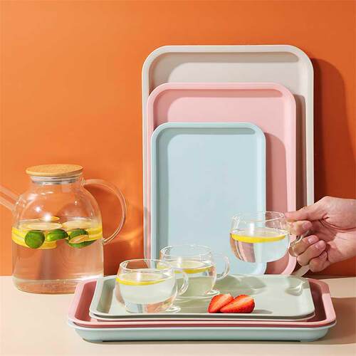 Nordic PP Pallet Plastic Tray Food Bread Pan Green Rectangul