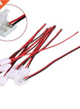 Tanbaby 10pcs 2pin led strip connector adapter kabel hoeft l