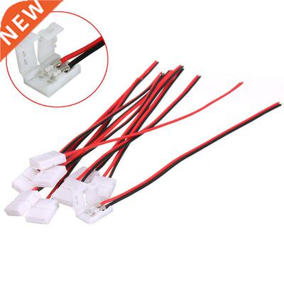 Tanbaby 10pcs 2pin led strip connector adapter kabel hoeft l