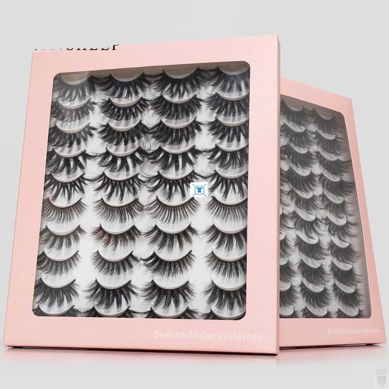 2/8/20 Pairs D Mink Lashes Natural False Eyelashes Dramatic