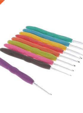 9pcs Crochet Hooks Set Knitting Needles Weave Yarn Stitches