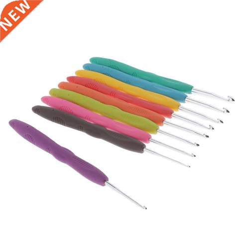 9pcs Crochet Hooks Set Knitting Needles Weave Yarn Stitches