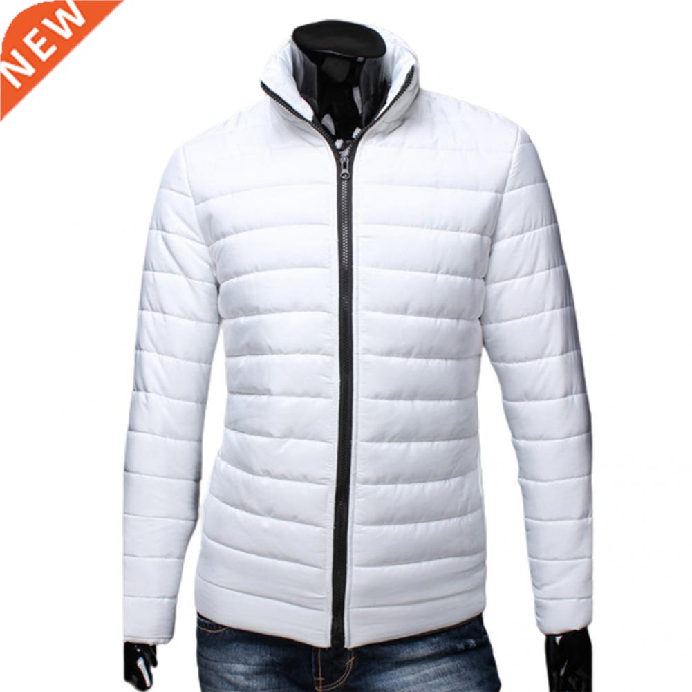 Autumn Winter Stylish Solid Color Men Puffer Jacket Skin-fr