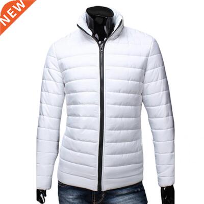 Autumn Winter Stylish Solid Color Men Puffer Jacket Skin-fr