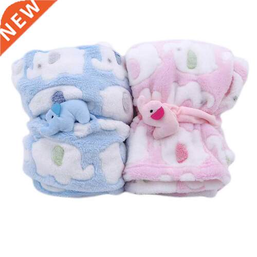 Cute Elephant Cartoon Baby Blanket Newborn Elephant Air Cond