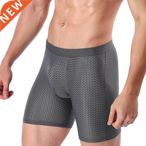 Underpants Male Shorts Breathable Long Underwear Man Mesh La