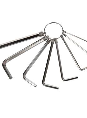 1.5mm to 6mm Metric L Design Hex Key Wrench Tool Keyring 8