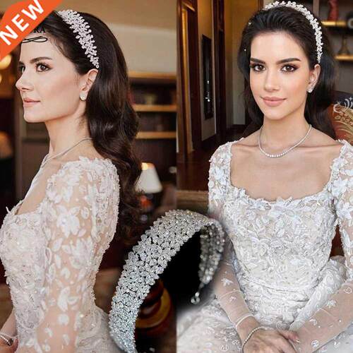 ASNORA New CZ Tiaras And Crowns For Women Princess Crown Hal