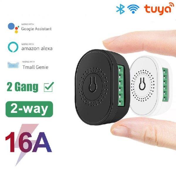 MINI Wifi Smart Switch 16A 2-gang Control Timer Wireless