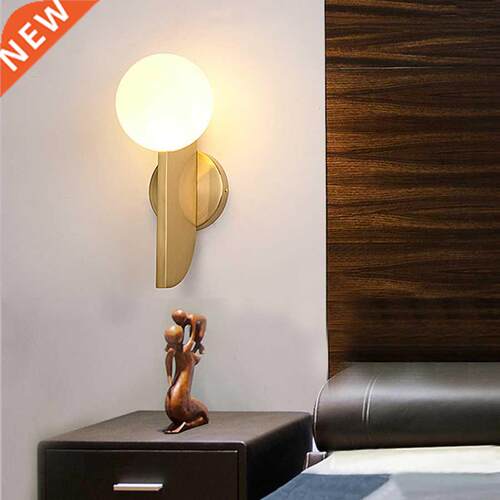 Nordic Creative Glass Ball Wall Light Gold Corridor Aisle Wa