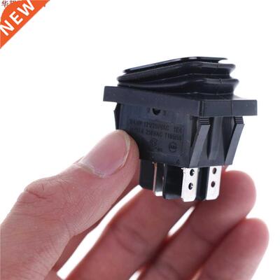 Noir étanche DPST 4PIN ON/OFF bateau interrupteur &ag