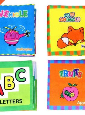 4 Desgn Baby Soft Early Chldhood Educaton Cloth Books n