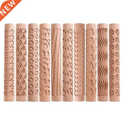Embossed Rolling Pins For Christmas 3D Pattern Flower