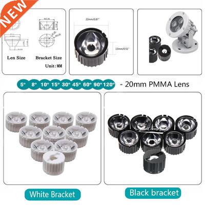 50PCS/lot 5 8 10 15 25 0 45 60 90 120 Degrees LED Lens 20mm
