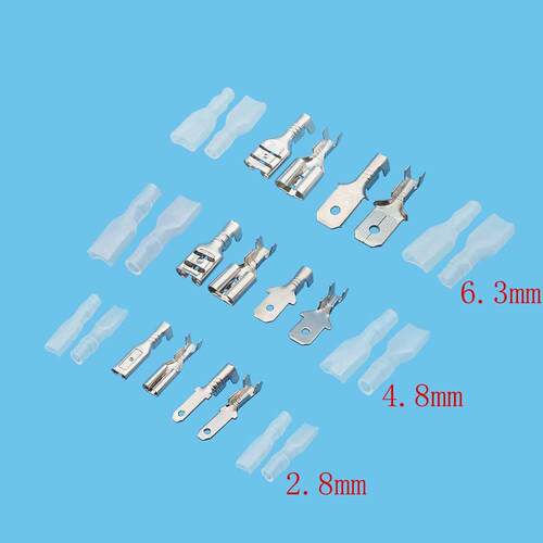 20Pcs 2.8mm 4.8mm 6.3mm Male Female Plug Spade Crimp Termina