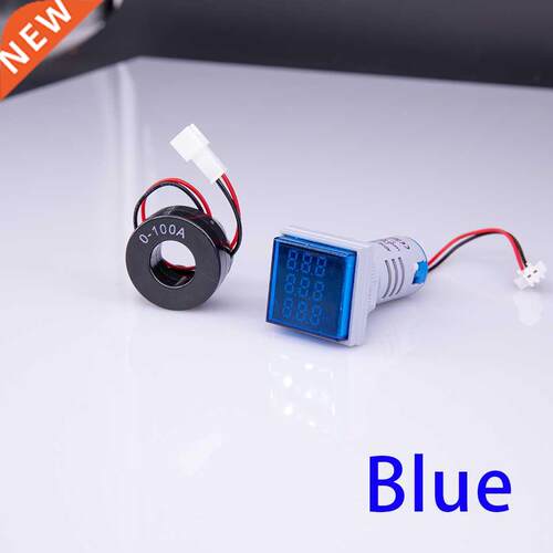 *New 3in1 22mm Digital Voltmeter Ammeter Hz 60-500V 0-100A