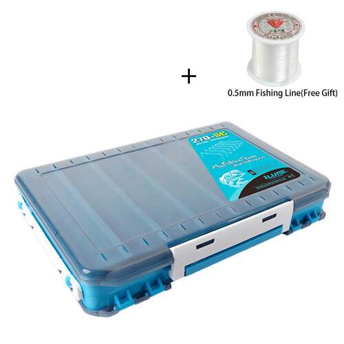Double Sided Fishing Box Fishing Lures Hooks Case Storage Bo