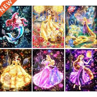 Diamond Painting Princess Characters 5D  Art Cartoon Por
