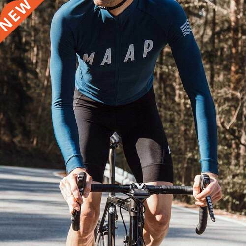MAAP 2021 Spring Summer Men Long Sleeve Cycling Jersey Top Q