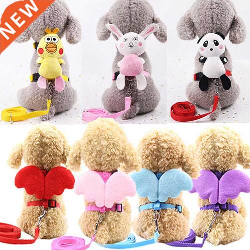 Cute Angel Pet Dog Leashes and Collars Set Puppy Leads for