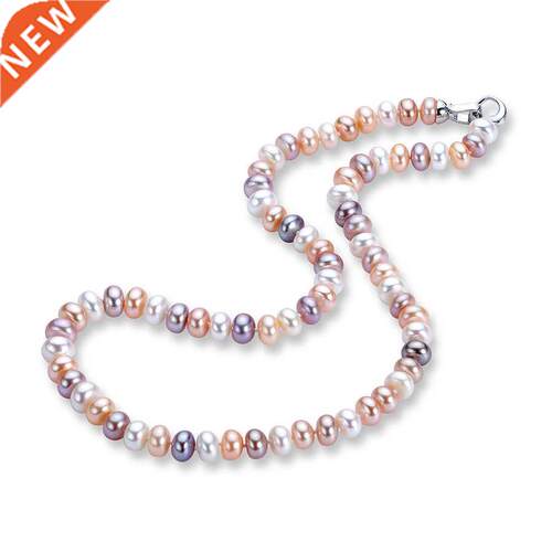 Natural Freshwater Long Pearl Necklace For Women Neck Chain