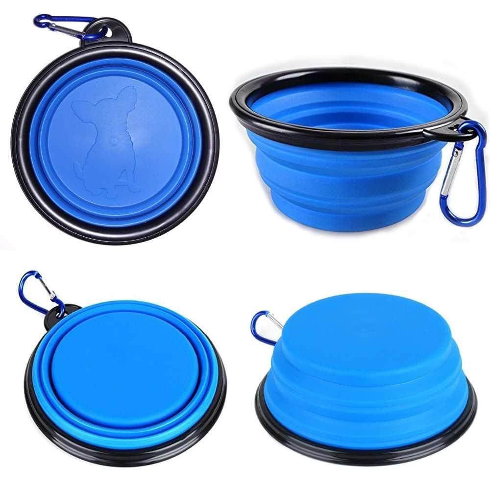 Pet Soft Dog Bowl 1PC Folding Silicone Travel Bowl For Dog P