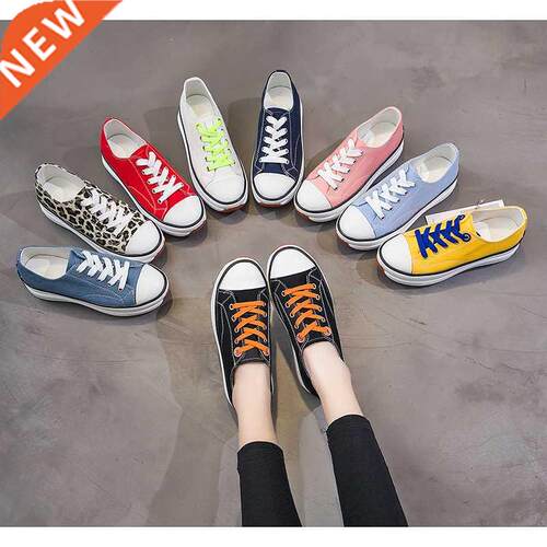 2021 Summer Women New Flat Bottom LaceUp SportsShoesFashiona