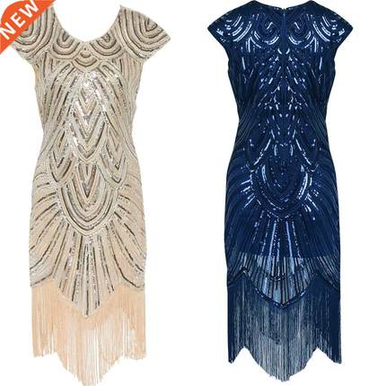 Sequin Bead Tassel 1920s Flapper Dress Roaring Party Costume