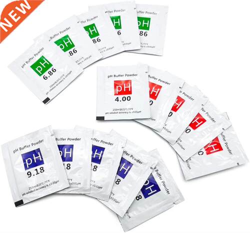 15 Pcs PH Calibration Buffer Solution Powder Set for PH Cali