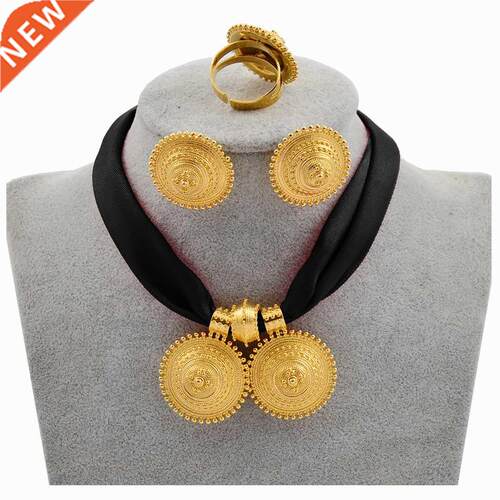 Annyo  Rope Chan Ethopan Jewelry Set Gold Color Ertr