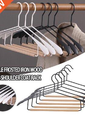 5pcs Wooden Metal Hanger Coat ron Hangers For Clothes Wde