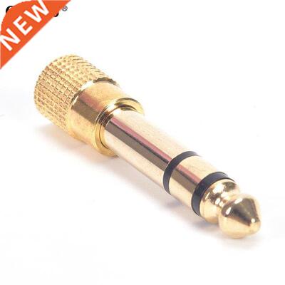 1pc 6.35 Male To 3.5 Female Stereo Terminal Plug Headphone A