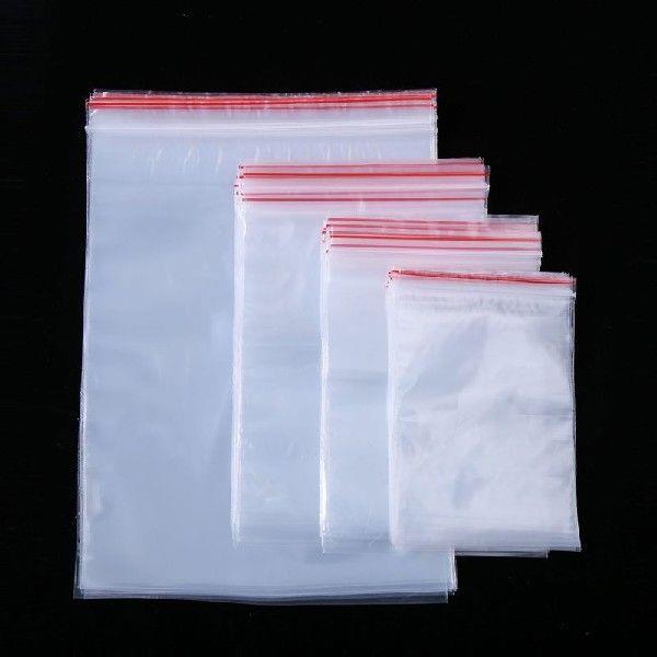 Self-sealing bag thicken transparent sealed food bag PE