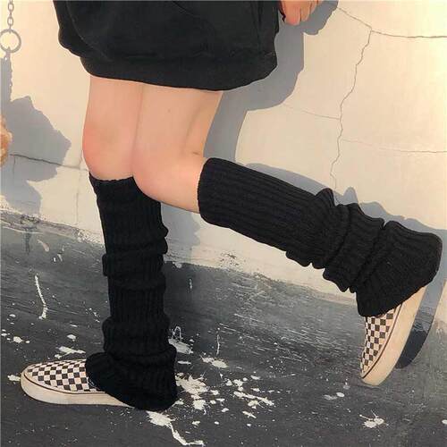 Hot Lady Knee High Leg Warm Sock Women Slim Punk Cool Knit L