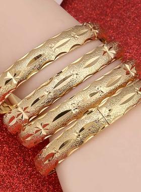 24k Gold Bangle for Women Gold Dubai Bride Wedding Ethiopian