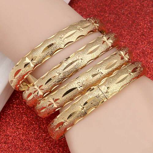 24k Gold Bangle for Women Gold Dubai Bride Wedding Ethiopian