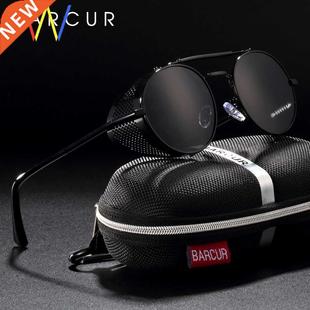 Fashion Steampunk Round Sunglasses Women sun glasses for Men