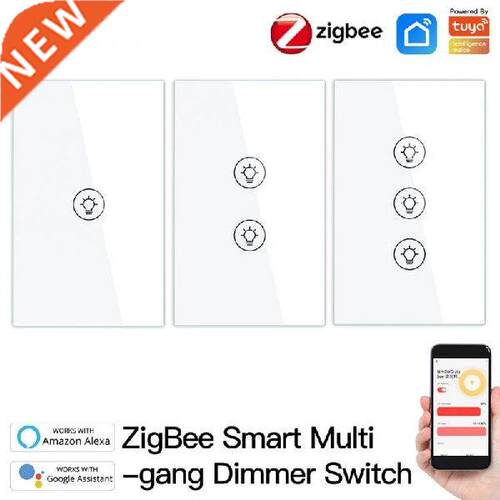 Aubess Tuya Zigbee Smart Light Switch With Luxury Glass