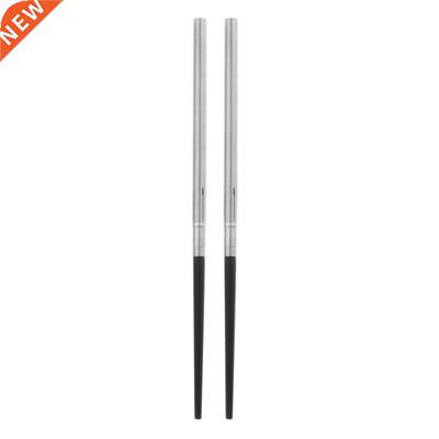 Portable Folding Chopstick Tableware Stainless Steel Wood