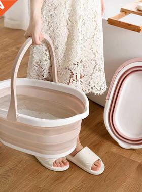 Portable Foldable Bucket Solid Basin Tourism Outdoor Clean B