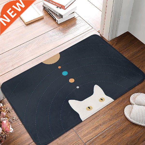 1Pcs Cartoon Funny Cat Black White Kitchen Mat Home