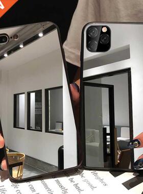 Black Edge Mirror Phone Case For iPhone 13 12 11 Pro Max X X