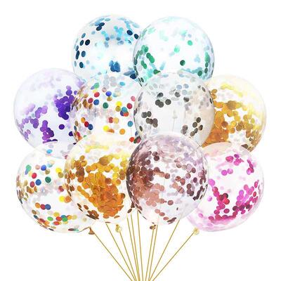 5/10Pcs 12inch Glitter Confetti Latex Balloons Wedding Chris