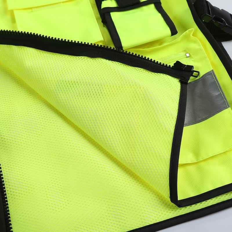 Reflective safety protective clothing front and rear q ref
