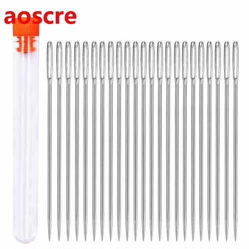 23 PCS 2.4in Large Eye Sewing Needles Leather Crafts Sewing