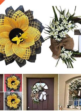 Artificial Wreath Door Pendent Exquisite with Cross