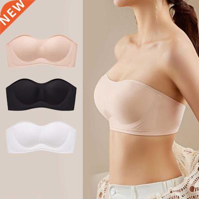 Bandeau Bra Tube Top Strapless Brassiere Seamless Bralette W